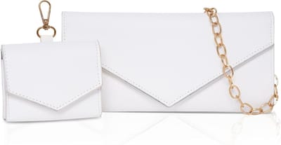Elegante witte clutch tas voor dames - Perfect voor feesten, uitgaan en speciale gelegenheden