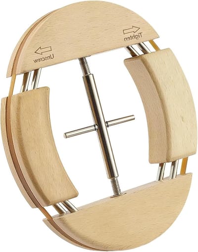 Hoedenspanner Hout - Hoedenvormer Stretcher - Hoeden In Model Houden - 4-Weg Verstelbaar - 185-24 cm - Lichtbruin