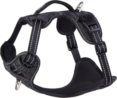Rogz Explore Tuig Gevoerd Zwart - Hondenharnas - M 45-70 Cm