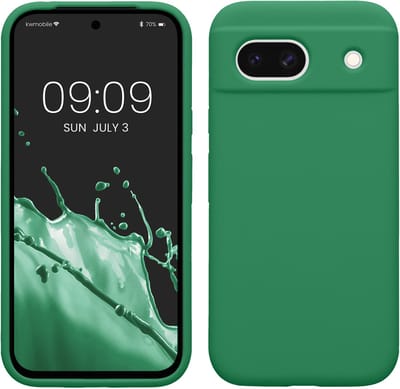 kwmobile telefoonhoesje geschikt voor Google Pixel 8a - Hoesje met siliconen coating - Smartphone case in elfengroen
