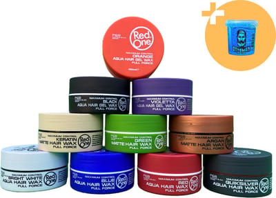 48-Pack Voordeelbundel Red One Aqua Hair Wax + Gratis Ottoman Hairgel - Kapperskwaliteit Haarwax - Voordeelbundel - Topkwaliteit - 10 verschillende varianten - Aqua Redone Hairwax