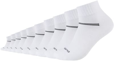 camano, Unisex sokken, camano, mesh-ventilatie, zonder compressie, ondersteuning van de voetboog, gekamd katoen, verstevigde hiel, verstevigde teen, zachte teen naden, 10-pack, kwartsokken, comfortabel, duurzaam.