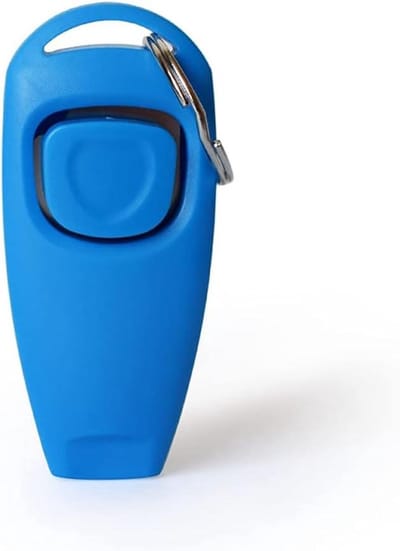 SagaSave 2 in 1 Hond Clicker Hond Fluit, Hond Training Clickers, Puppy Clicker, Effectieve Pet Clicker, Training Clicker voor Katten Puppy Hond Pet Licht Blauw 1 STKS