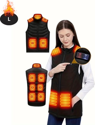 Livano Verwarmde Bodywarmer - Elektrische Bodywarmer - Heated Vest - Jas - Kleding - Oplaadbaar - Dames - L