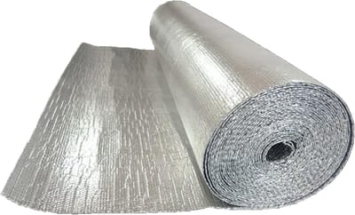 Isolatie Folie - Radiator Reflectie - Energie Besparen - Dubbele Bubble Laag - 1x5 Meter - Zilver