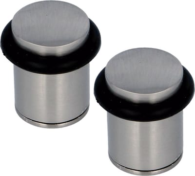 AMIG Deurstopper/deurbuffer - 2x - D28mm - inclusief schroeven - antiek messing