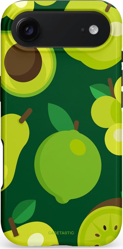 Casetastic hoesje geschikt voor Apple iPhone Air - MagSafe - Dubbellaagse bescherming - Peren Appel Groen - Fashion Case - Donkergroen Geel