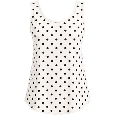 Casual U-Hals Katoenmix Tanktop