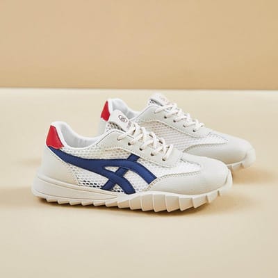 Nouvelles Chaussures Forrest Gump Chaussures de Course Décontractées d'Été Respirantes pour Femmes Tendance Baskets Basses à Semelles Épaisses pour Femmes 40 bleu