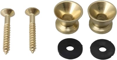 Gouden Gitaar Riem Slotjes Set voor Akoestische en Elektrische Gitaar en Bas, Metalen Strap Locks