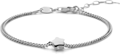 New Bling - 9NB-1407 - zilveren armband met ster - 925 sterling silver - rhodium plated
