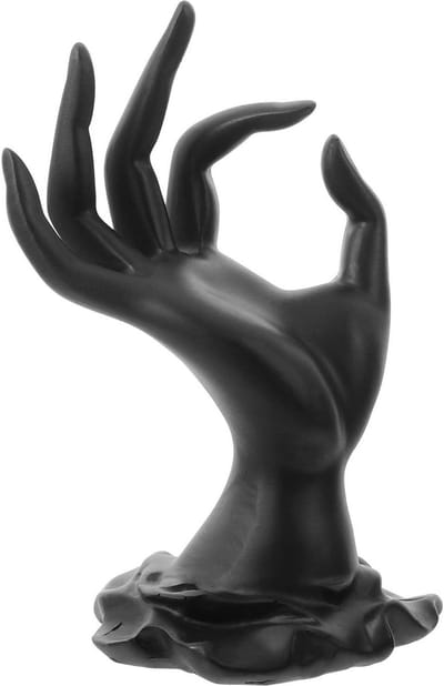Hand-sieradenstandaard - OK handbeweging ringhouder - Sieradenhouder voor ringen, halskettingen, armbanden - Zwart - Make-up tafel organizer make up tafel