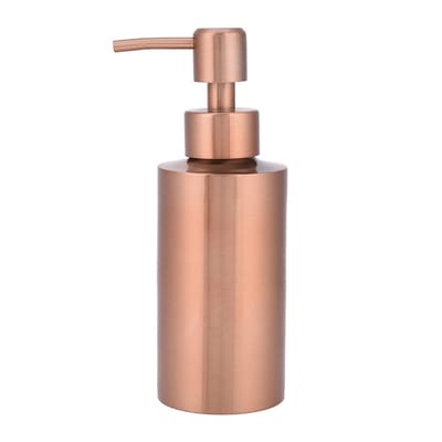 Dailygoody - Roestvrijstalen Zeepfles - Handpomp - Antislip bodem - Roségoud - Keuken en Badkamer - 250 ml - Modern design