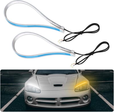 2x 60 cm ultradunne led dagrijverlichting en richtingaanwijzer voor auto