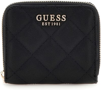 Guess Eco Carly SLG Small Zip Around Dames Portemonnee - Zwart - One Size