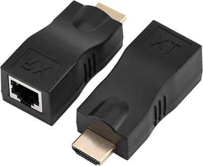 HDMI Converters en Extenders: 2 Stuks HDMI naar RJ45 Netwerk Kabel Extender Repeater tot 30m voor CAT-5e en CAT6