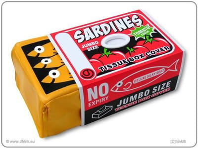 Voeg wat Humor toe aan je Tissues met de Grappige "Sardines" Tissue Coverdoos!