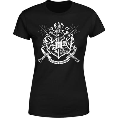 Harry Potter Hogwarts House Crest Women's T-Shirt - Black - XS