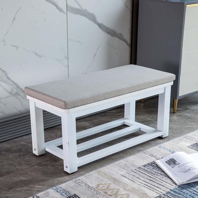 Zitkussen Bank - Stoelkussen - Comfortabel Zitten - Antislip Onderkant - 100x40cm - Grijs