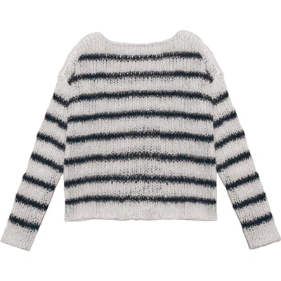 Mikuta The Striped Mohair Knitted Sweater Maat: M | Sweaters Outlet | Dames | Wit