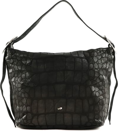 CAMPOMAGGI Leren Schoudertas Centaurus Shopping Bag Grigio Antraciet