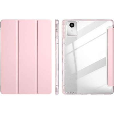 Pour Étui Lenovo Tab M11 avec Porte-Crayon Acrylique Transparent Arrière Coque Rigide Pour Xiaoxin Pad Lenovo m11 Étui tb330fu tb331fc For Xiaoxin Pad 2024 rose