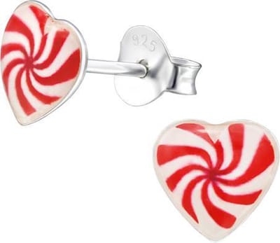 Amanto Kids Oorbellen Ciaran - 925 Zilver E-Coating - Hart - Ø7mm