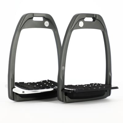 Flex-On Hunter H Aluminium Beugels - Zwart met Gekanteld Grijs Grip