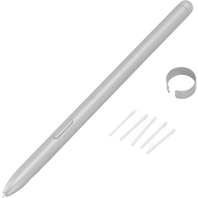 Stylet 4096 Niveaux de Pression Sensibilité Anti-Rejet de la Paume Inclinable Écriture Ergonomique Stylet EMR avec Gomme argenté