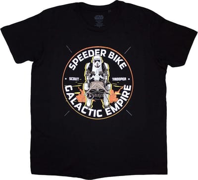 Disney Star Wars - Speeder Bike Galactic Empire Heren T-shirt - S - Zwart