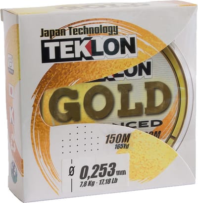 Teklon Gold Advanced vislijn 300 meter - Japanse premium nylon lijn van Teklon, verkrijgbaar in diverse diameters 0,172MM / 3,10KG