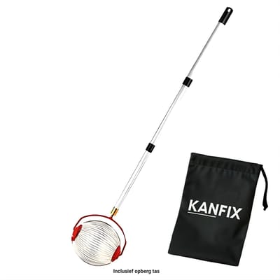KanFix Notenraper - Telescopische Steel - Eikelraper - Notenverzamelaar - Inclusief Opbergtas