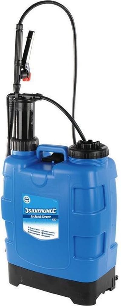 Rugspuit kunststof met zijzwengel, 20-liter