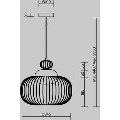 Hanglamp Maytoni Levitation, Ø 34,5 cm, G9, messing