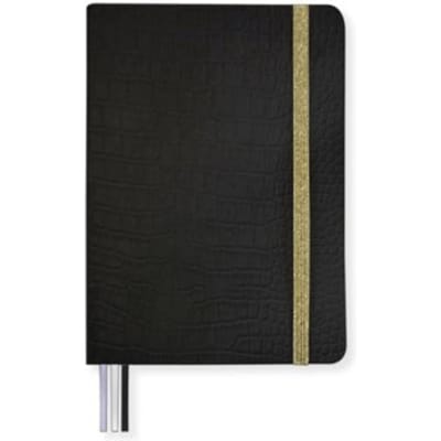 Pure croco notitieboekje, formaat a6, gelinieerd, pak à 2 stuks, kleur zwart en wit