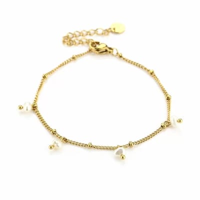 Bijoutheek Armband (sieraad) Ketting Balls Kleine Parels Goud