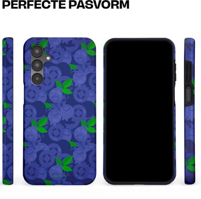 Casetastic hoesje geschikt voor Samsung Galaxy A16 - Dubbellaagse bescherming - Berrytastic Blauwe Blueberry Bessen - Fashion Case - Donkerblauw Groen