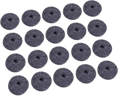 Cymbal Felt Set - Vilten Ring - Bescherming Drumbekkens - Hoogwaardig Vilt - 20 Stuks - Grijs
