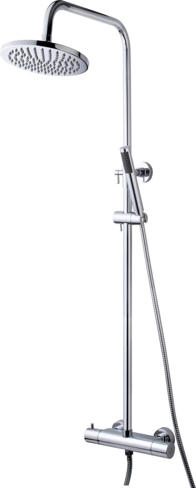 Wiesbaden Caral thermostatische regendoucheset opbouw chroom