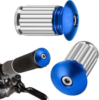 Fietsstuur Eindkappen - Stuurpluggen - Fietsen - Aluminiumlegering - 8x4x2.4cm - Blauw