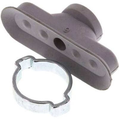 24x8mm Ovaal vlak NBR Grijs Vacuümzuignap Slag 1mm Oorklem - SCL-OF-24-1-N