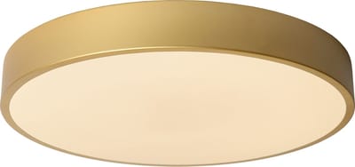 Lucide UNAR - Plafonnière (Plafondlamp) - Ø 39,5 cm - LED 3 StepDim - 1x24W 2700K - Mat Goud / Messing
