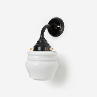 Buitenlamp - Wandlamp Bloemknop Curve Zwart - Art Deco Trade