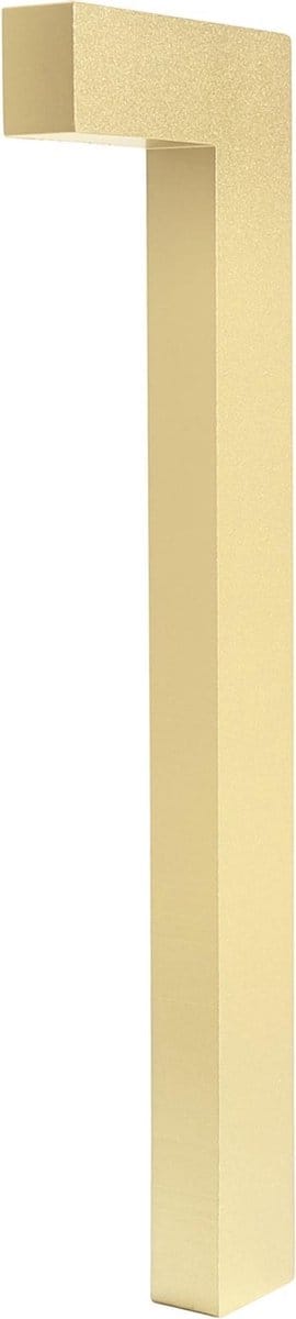 Milano Gold Huisnummer 1 - 15 cm hoog - Aluminium - Goud Modern Huisnummer - Goud Huisnummer - Huisnummer Goud - Groot goud huisnummer