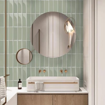Dailygoody - 3D Vinyl Wandtegel Stickers - Zelfklevend en Waterdicht - Voor Keuken en Badkamer - Makkelijk aan te brengen - Sage Green - Decoratieve W