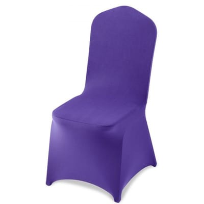 VEVOR stoelhoezen, 50 stuks, wasbare en afneembare stoelhoezen van polyester-spandex voor bruiloften, diners, banketten en restaurants, geschikt voor stoelen (51 x 45 x 95 cm), violet