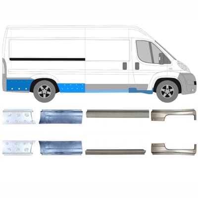 Reparatie dorpel voor Fiat Ducato 2006-2026 / Links + Rechts / Set