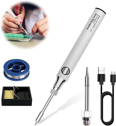 Draagbare Soldeerbout - Draadloze Pen - Elektronica Reparatie - Instelbare Temperatuur - 5V USB - Zwart