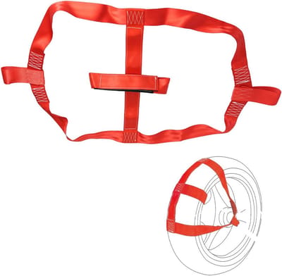 Motorfiets Achterband Spanband - Wiel Vastzetband - Motor Transport - Universele Pasvorm - 1000kg Werk Trek - Rood