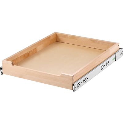Organisateur de placard coulissant Tiroir en bois à fermeture douce 17 L x 21 P